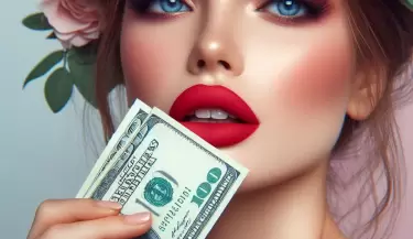 mujer dinero