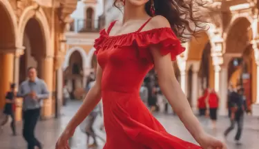 outfit rojo moda ia