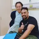 La mejor noticia: Manu Heredia lleg� a Mendoza tras su importante tratamiento en China