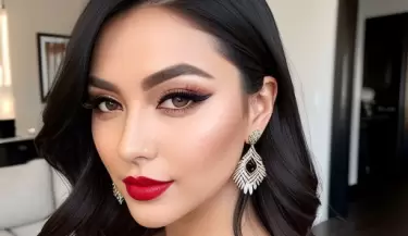 maquillaje rojo ia belleza