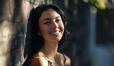 mujer sonrisa