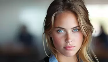 mujer seria