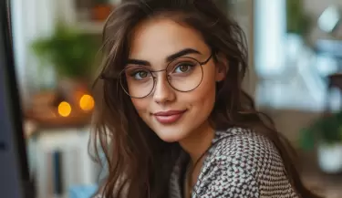 mujer anteojos