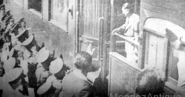 arribo en tren del general peron a mendoza. (ano 1953) efemerids 1 de marzo