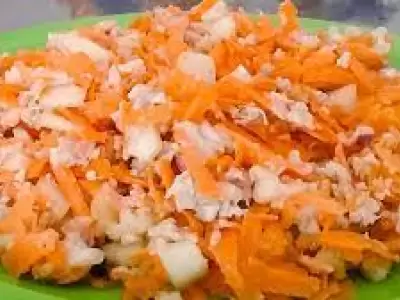 Ceviche de pescado con zanahoria