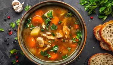 sopa de pollo liviana