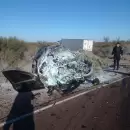 Impresionante choque frontal entre un cami�n y un auto en la ruta 153: Un muerto y destrucci�n total
