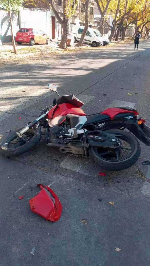 Accidente en Capital: Motociclista herido