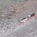 (Videos) El d�a que abrieron el paso a Chile, un cami�n con manzanas desbarranc� en la alta monta�a
