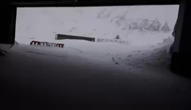 Temporal fr�o alta monta�a nieve paso a chile