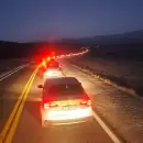 Piden circular con extrema precauci�n por las largas filas de veh�culos en Uspallata
