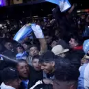 Locura en el recibimiento a los bicampeones de Am�rica