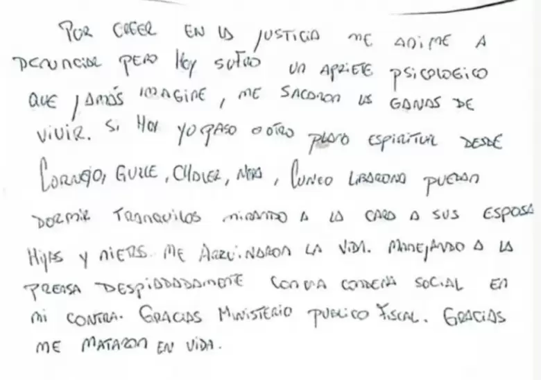 denunciante RUGBIERS carta