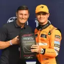 (Video) Javier Zanetti le entreg� el premio de la pole a Norris en Monza