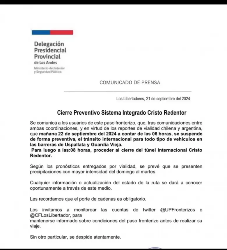 comunicado paso