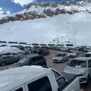 (Video) Abrieron el t�nel internacional y hubo demoras de hasta tres horas para cruzar la frontera