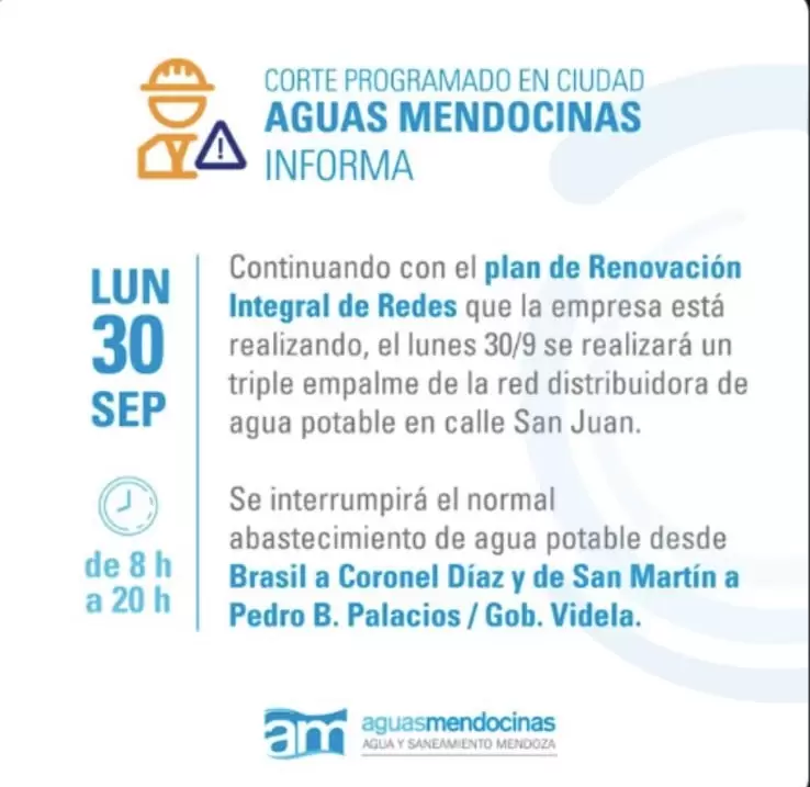 corte aguas mendocinas