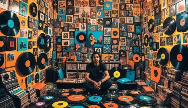 600 discos de vinilo