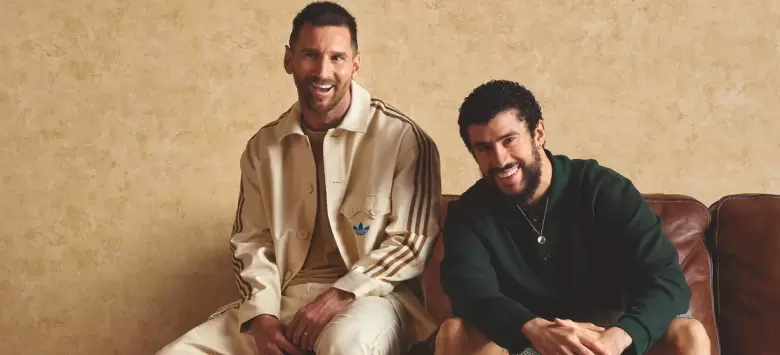 messi y bad bunny riendo