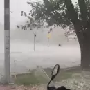 (Video) Una fuerte tormenta de granizo y lluvia azot� San Rafael y dej� algunos da�os