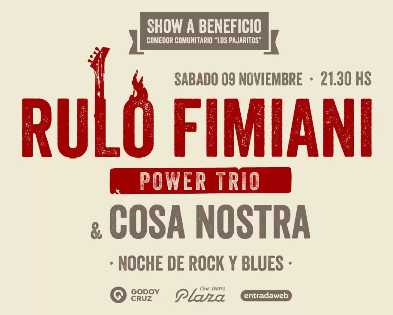 flyer rulo fimiani evento solidario