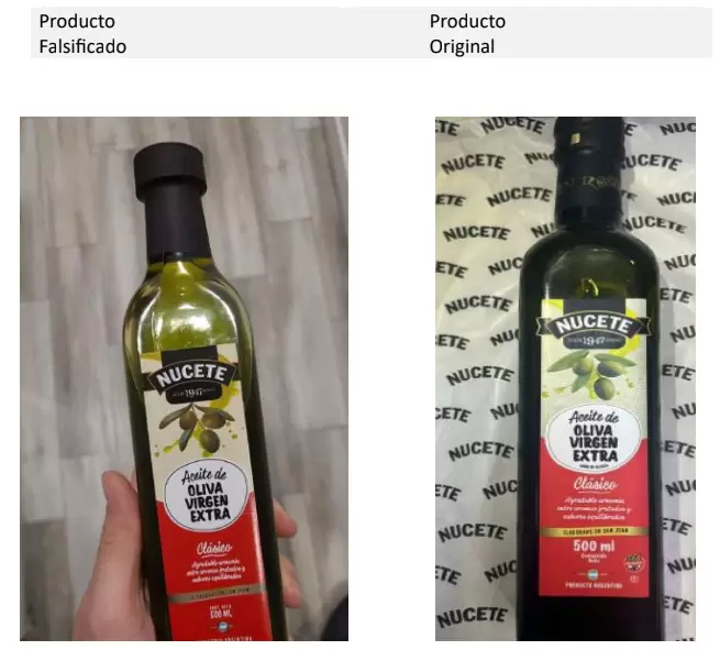 aceite falsificado