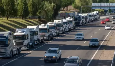 Protesta de camioneros