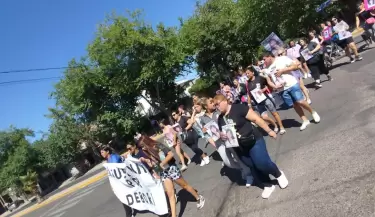 manifestaci�n exigiendo justicia por D�bora