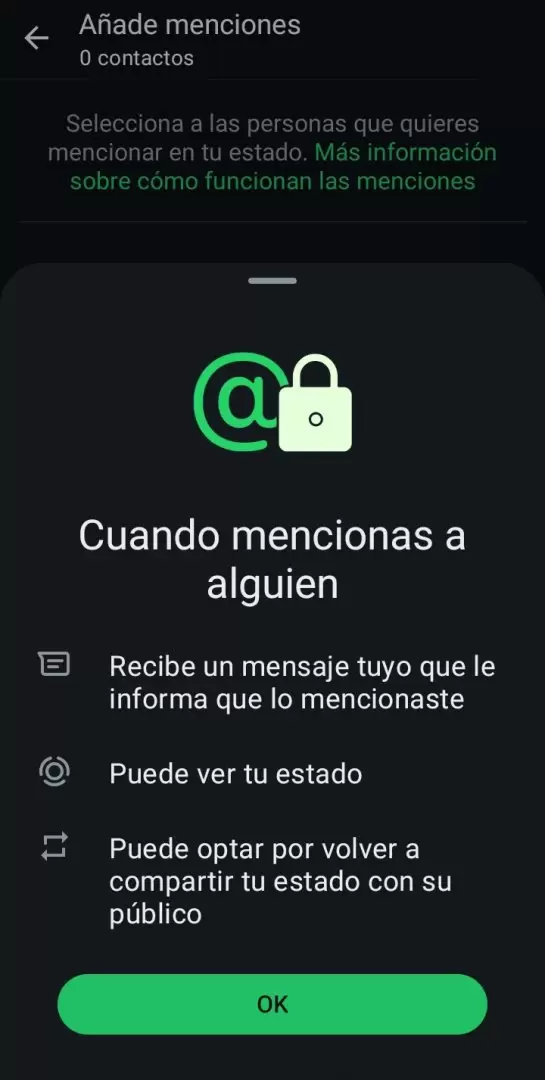 Menciones en Whatsapp