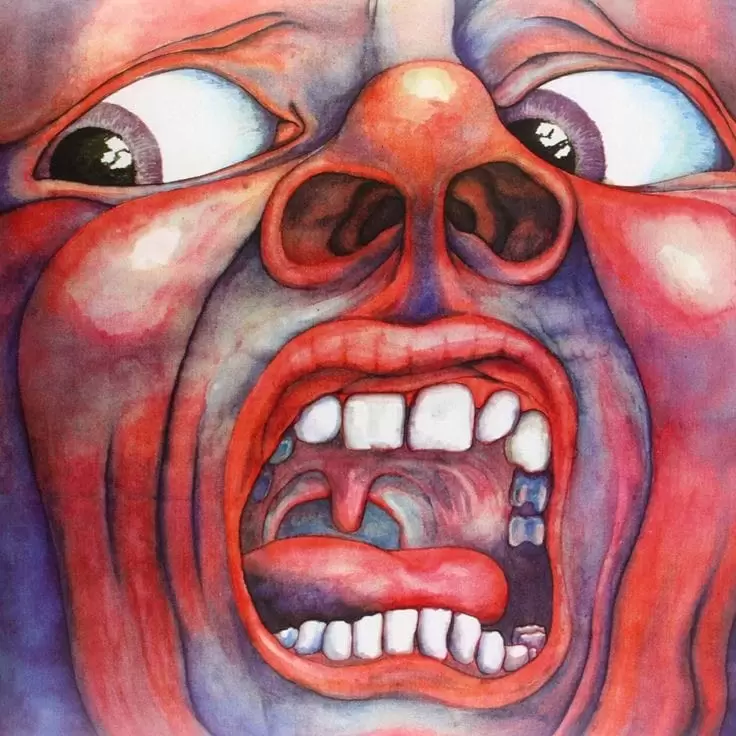 Emblématica tapa del albúm "In the court of the Crimson King"