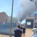 Trabajaban con una amoladora y una chispa desat� un feroz incendio en una chacarita de Maip�