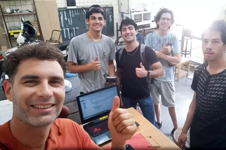 Los protagonistas del proyecto, estudiantes de la UTN San Rafael.