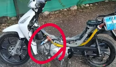 Moto que funciona a basura.
