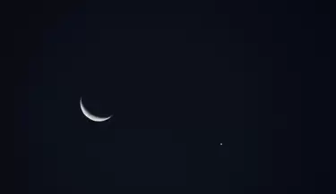 El �ltimo cuarto creciente y Venus del a�o - Foto: Tom�s Lobo
