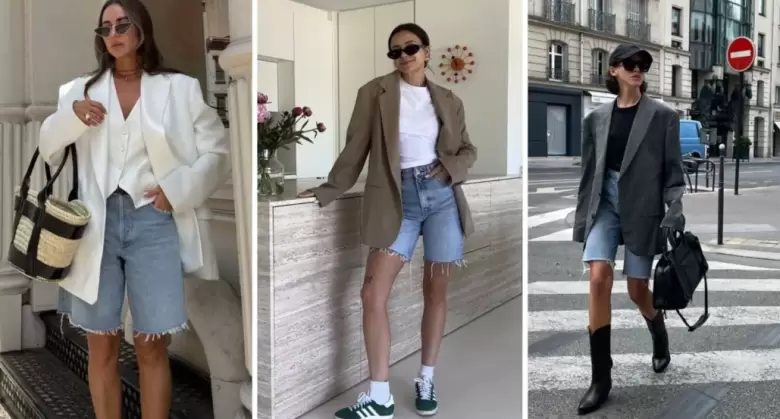 bermudas moda verano blazer oversize
