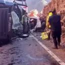 Est� cortado el tr�nsito en la Ruta 7, por el tr�gico accidente en Alta Monta�a