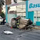 Un joven de 24 a�os muri� tras chocar y volcar en la Rodr�guez Pe�a de Godoy Cruz