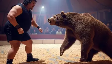 El d�a de la pelea del oso mombo y un vecino de Jun�n