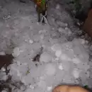Tormenta feroz en Mendoza: Im�genes del granizo que marc� la noche