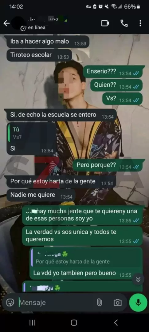 Los chats de la menor que quer�a llevar a cabo un tiroteo en su escuela de Florencio Varela.
