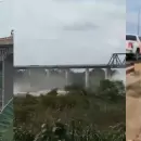 (Video) Concejal filmaba para denunciar el mal estado de un puente y se derrumb� en ese momento