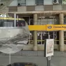 Un árbol cayó frente al Correo Argentino de Capital por los fuertes vientos