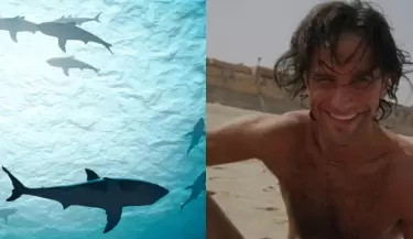 Italiano atacado por tiburon