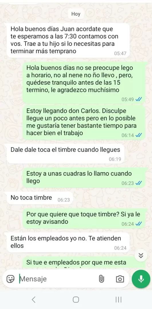 La conversación del relato del albañil en X: @juanjosera3611