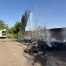 Incendio en Maip�: Trabajaron bomberos locales