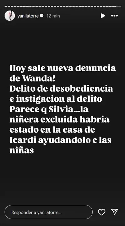 YANINA LATORRE ADELANT� INFORMACI�N POR SUS REDES SOCIALES
