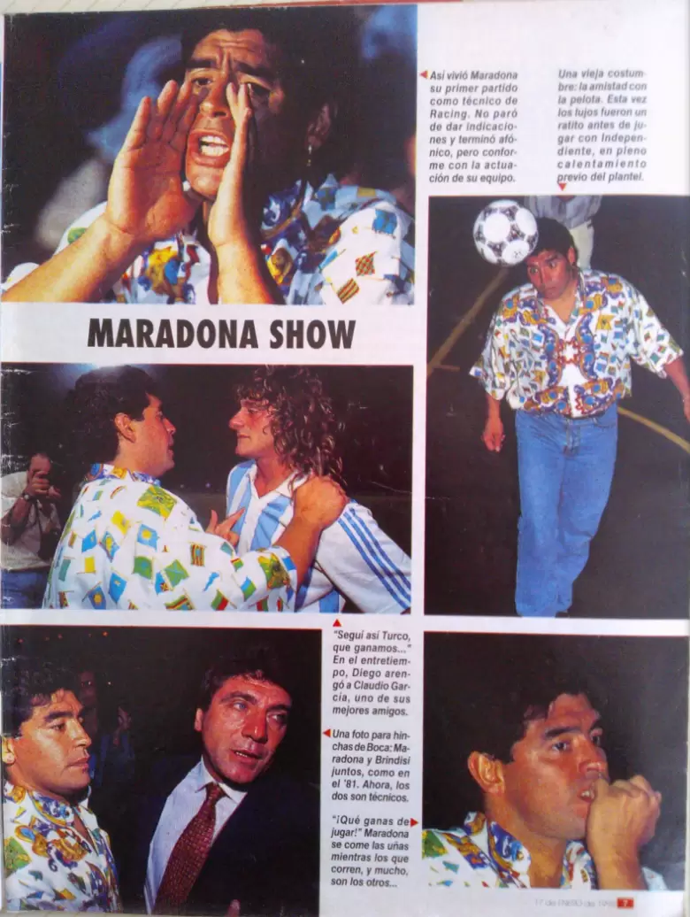 MARADONA DEBUT RACING