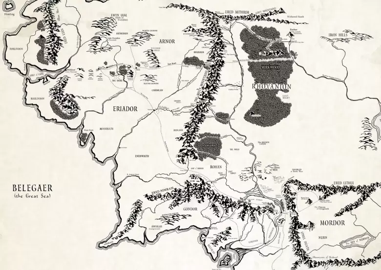 mapa de la tierra media