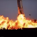 (Im�genes impactantes) La nave Starship de Elon Musk explot� en pleno vuelo