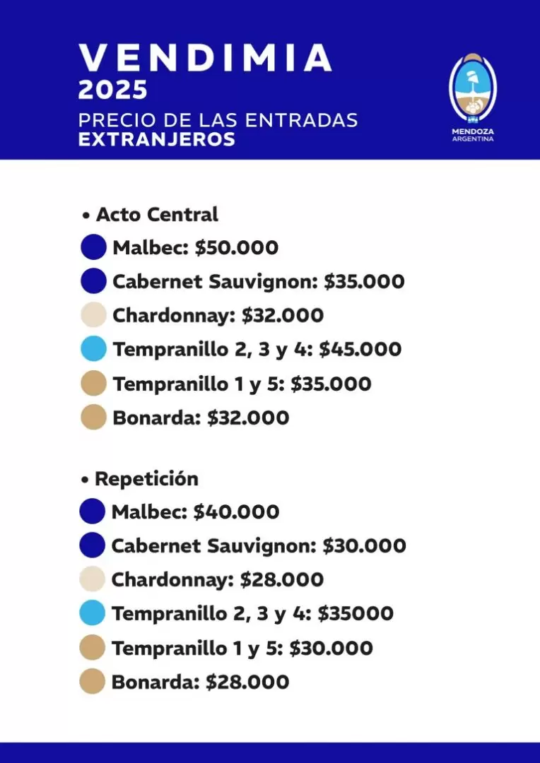 Entradas para la Vendimia 2025